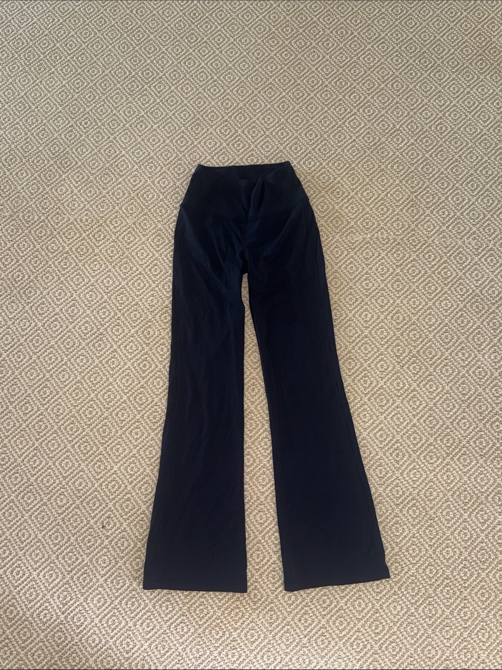 Women's Black Flared High-Rise Leggings